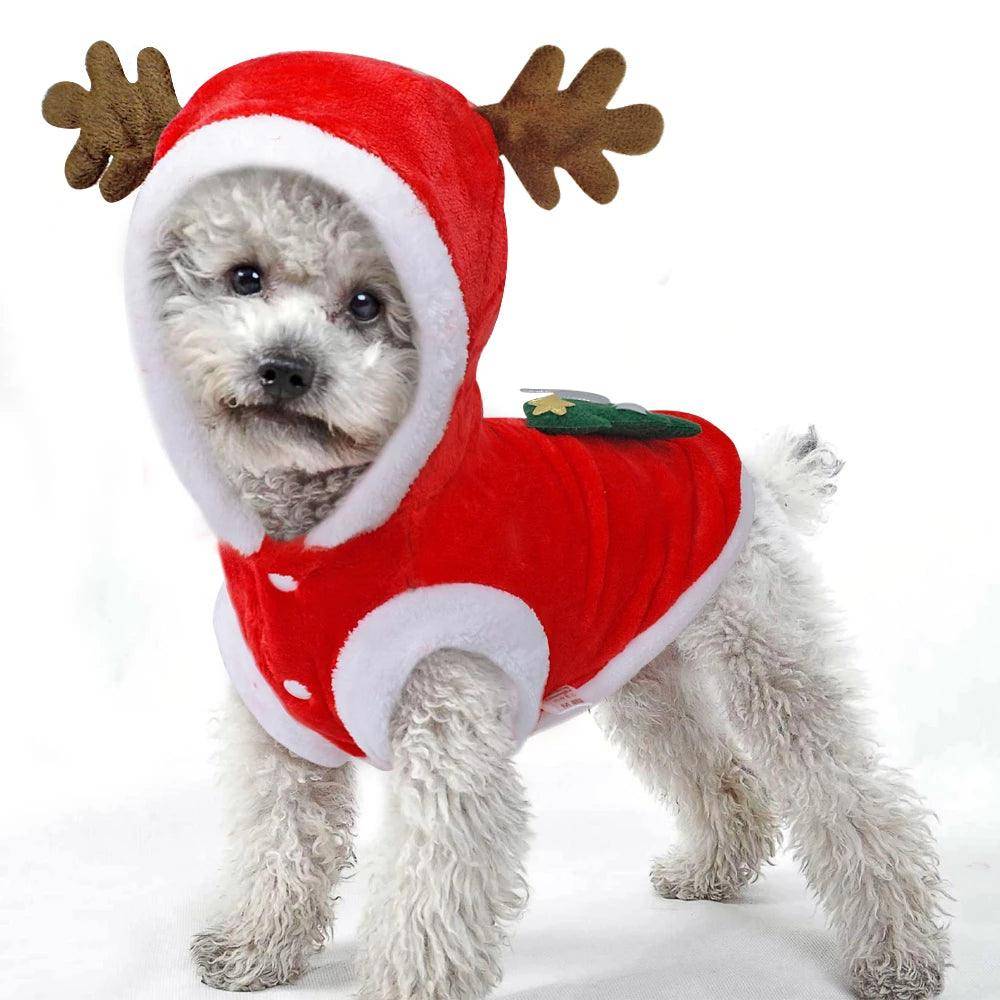 Festive Santa Claus Dog Costume For Small Dogs - Perfect For Christmas Celebrations!-3