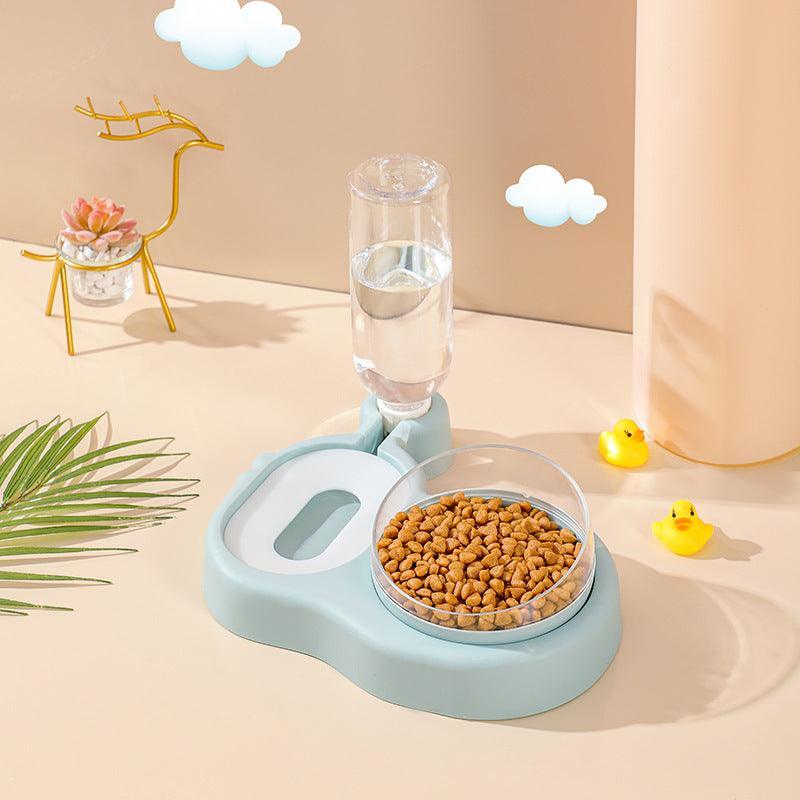 360° Rotating Double Bowl Pet Feeder: The Ultimate Solution For Happy And Hydrated Cats-1