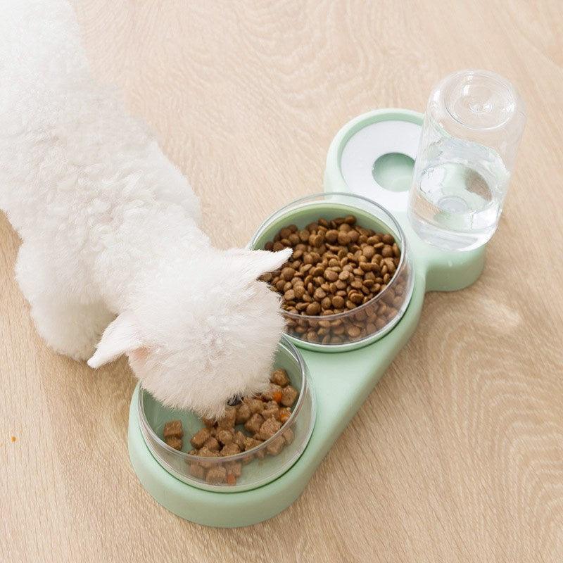 360° Rotating Double Bowl Pet Feeder: The Ultimate Solution For Happy And Hydrated Cats-0