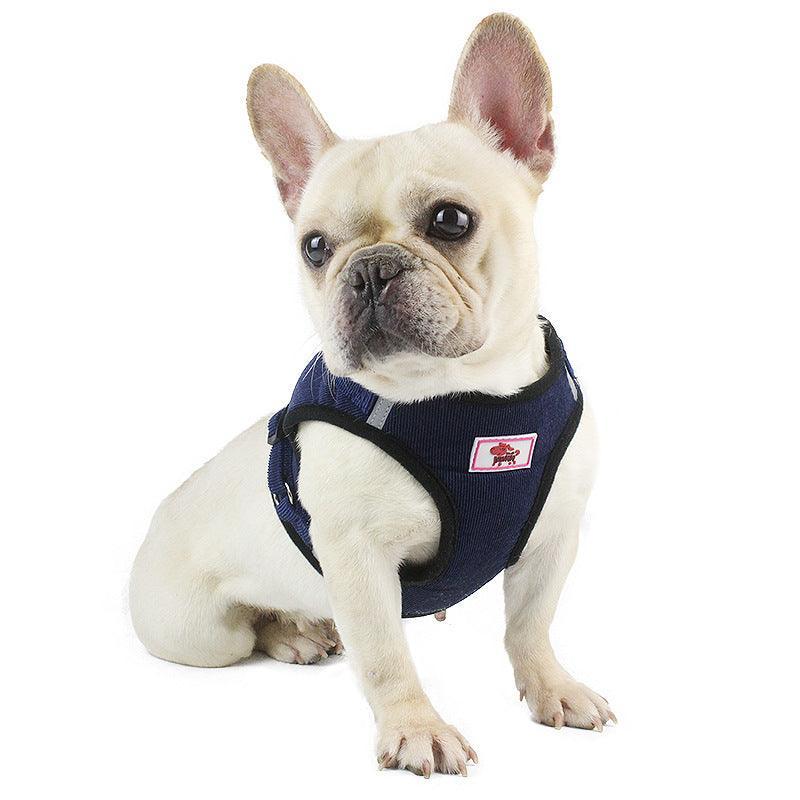 Breathable Vest-Style Puppy Chest Harness With Traction Rope-1