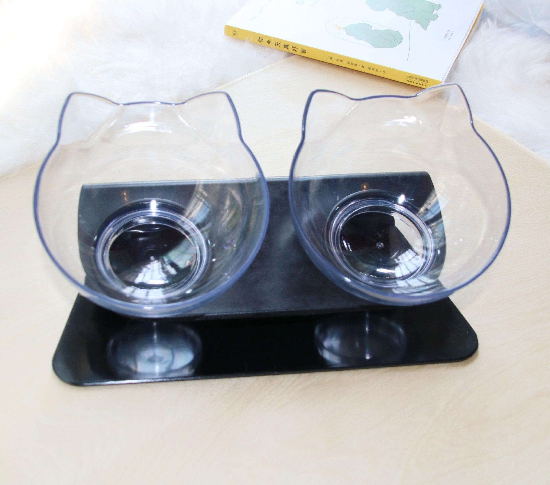 Cat Double Bowl - The Perfect Companion For Your Feline Friend
