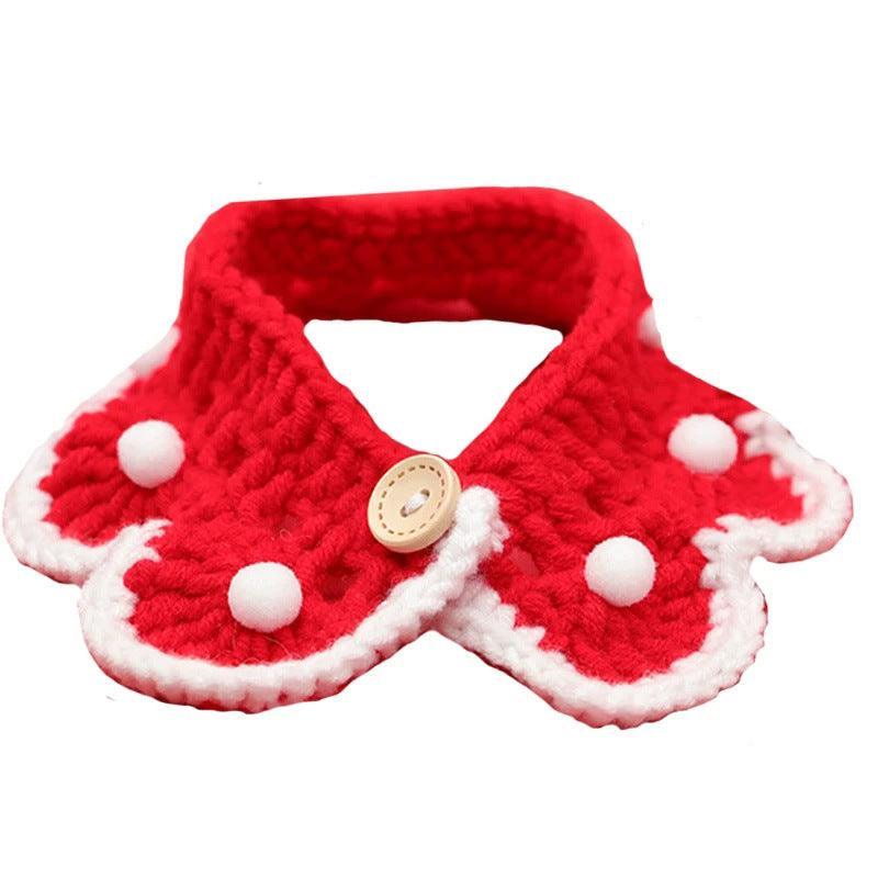 Cozy Bowknot Wool Knitted Saliva Towel - Perfect For Pets!-5